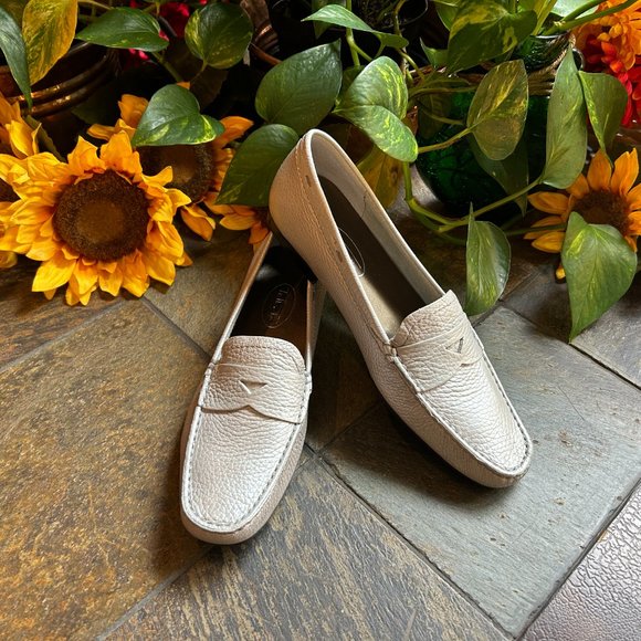 Talbots Shoes - Talbots Brazilian Leather Penny Loafer in Silver- NEW